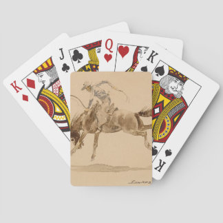 Jeu De Cartes Cowboy sur un cheval qui se cabre par Edward Borei