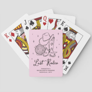Jeu De Cartes Cowgirl Disco Rose Dernier Rodéo Enterrement de Vi