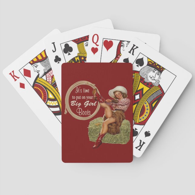 Jeu De Cartes Cowgirl Put On You Big Boots (dos)