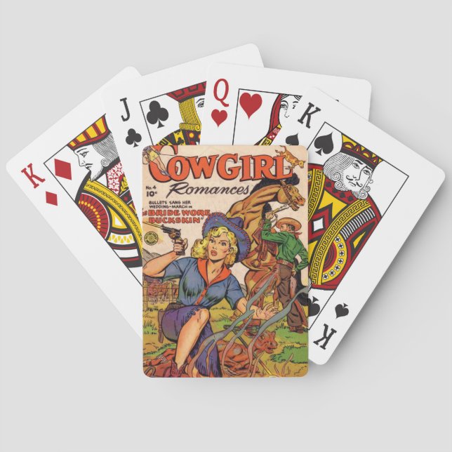 Jeu De Cartes "Cowgirl Romances" Bande-dessinée Livre Jouer Cart (dos)
