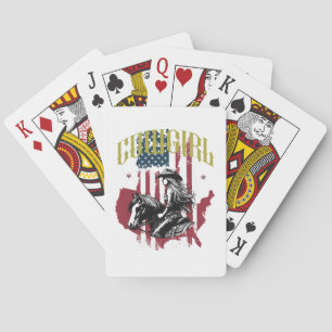 JEU DE CARTES COWGIRL USA