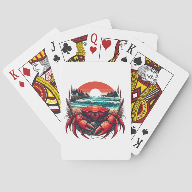 Jeu De Cartes crabe côtier/marin du Maine (dos)