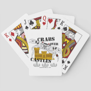 Jeu De Cartes Crabes au-dessus des châteaux