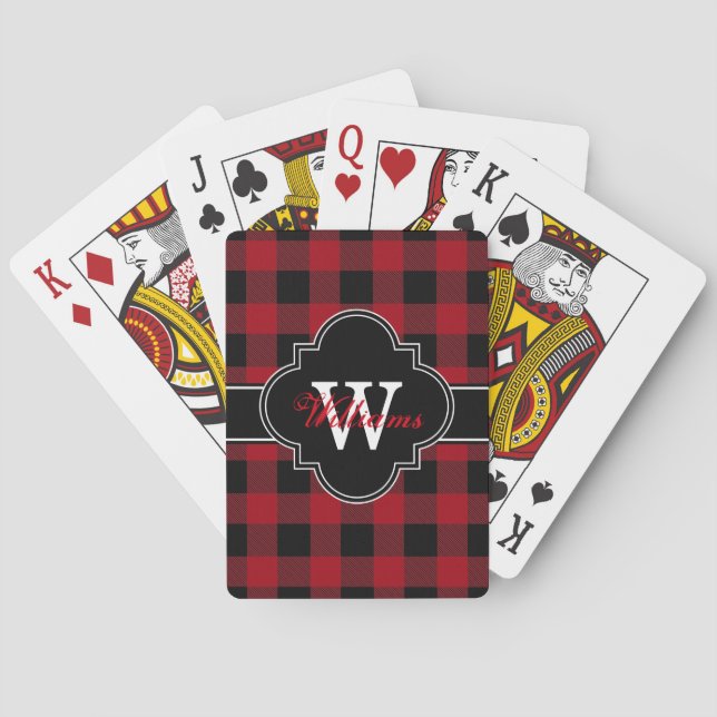 Jeu De Cartes Cranberry Red Black Buffalo Check Plaid 1IQN (dos)