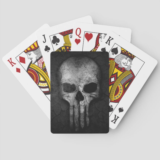 Jeu De Cartes Crâne Alien gothique (dos)