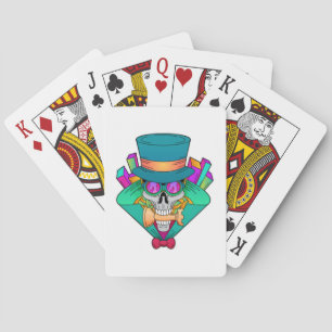 Jeu De Cartes Crâne aux échecs avec pièce d'échecs Rook