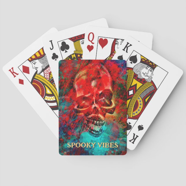 Jeu De Cartes Crâne coloré (dos)