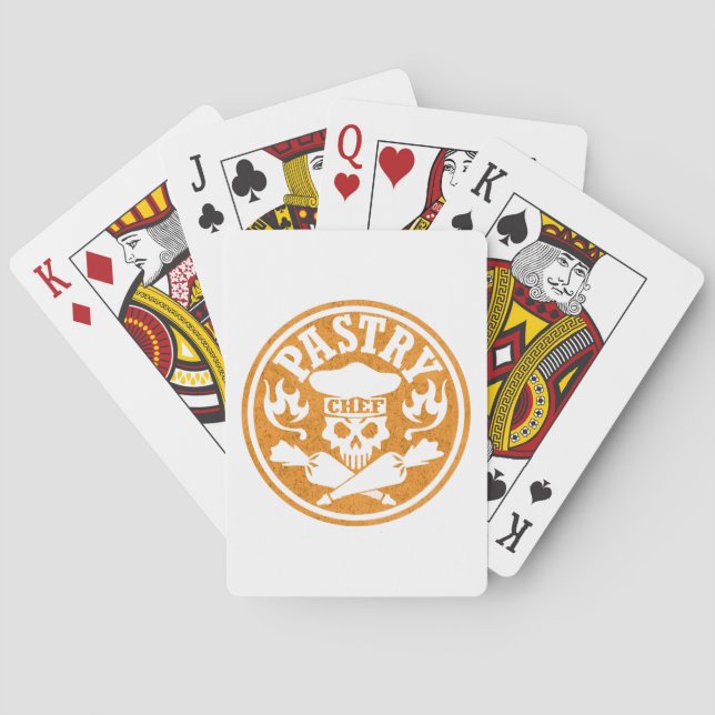 Jeu De Cartes Crâne de chef de pâtisserie et sacs croisés de (dos)