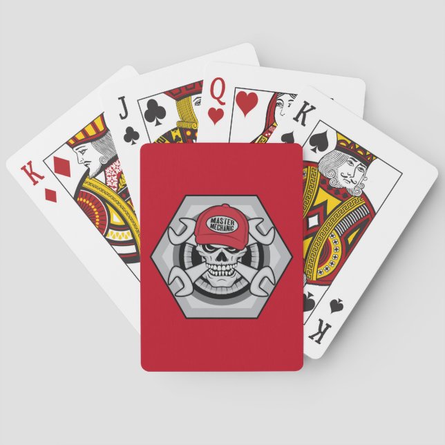 Jeu De Cartes Crâne de Mécanicien (dos)
