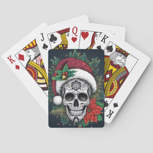 Jeu De Cartes Crâne de sucre de Noël (dos)