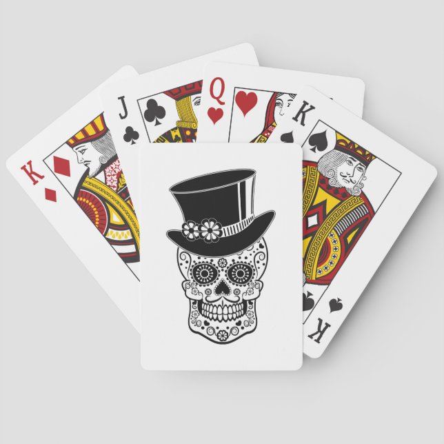 Jeu De Cartes Crâne de sucre gentleman (dos)