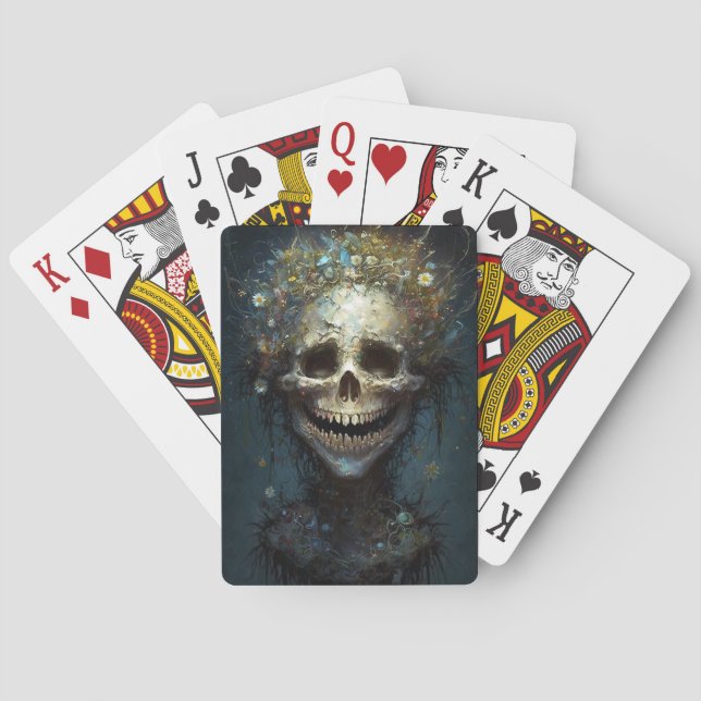 Jeu De Cartes Crâne déplaisant Gothique Imaginaire foncé Art Jou (dos)