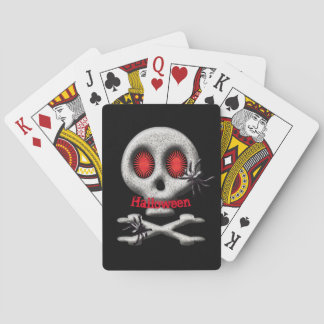 Jeu De Cartes Crâne d'Halloween et araignées Customisées
