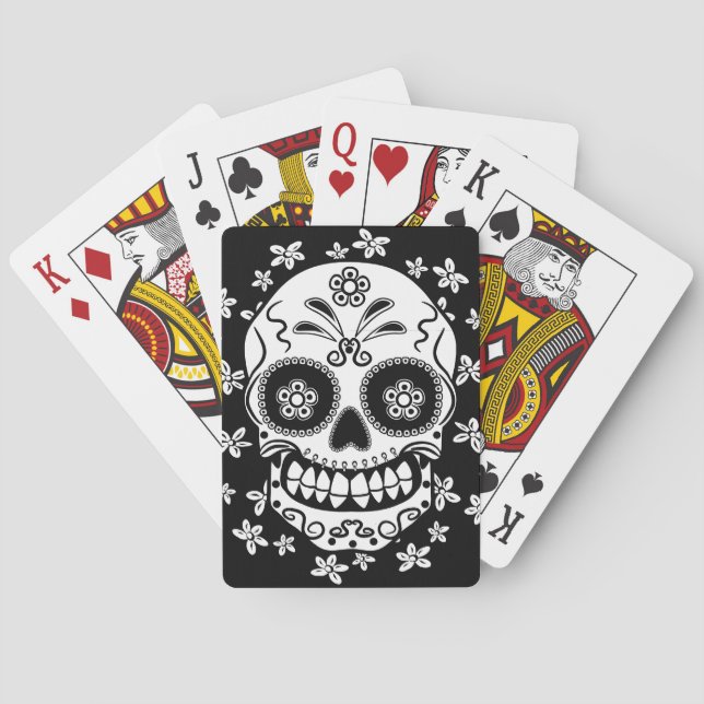Jeu De Cartes Crâne en sucre doux (dos)