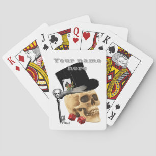 Jeu De Cartes Crâne gothique personnalisé de joueur
