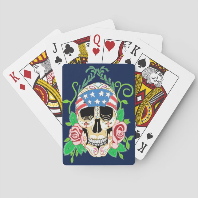 Jeu De Cartes Crâne moto (dos)