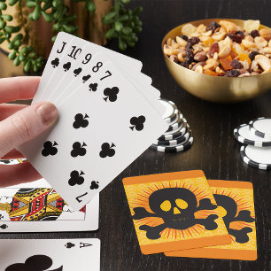 Jeu De Cartes Crâne noir et os croisés