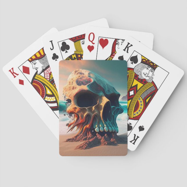 Jeu De Cartes Crâne sur la plage (dos)
