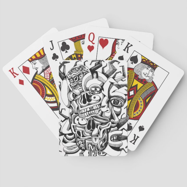 Jeu De Cartes Crânes et Têtes de viande (dos)