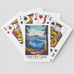 Jeu De Cartes Crater Lake National Park Travel Art Vintage