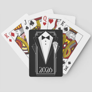 Jeu De Cartes Cravate noire Champagne