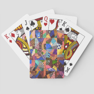 Jeu De Cartes Crazy Quilt Patchwork Quilt Art géométrique Abstra