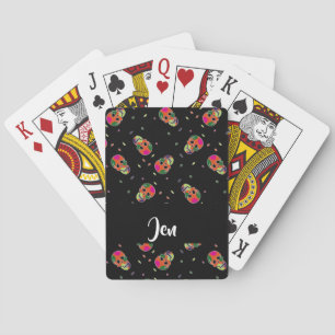 Jeu De Cartes Crazy skulls on black