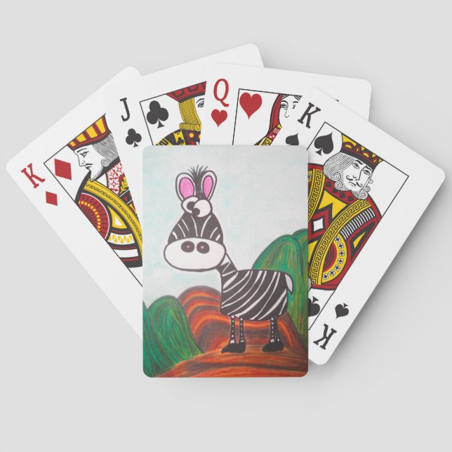 Jeu De Cartes Crazy Zebra poker cards (dos)
