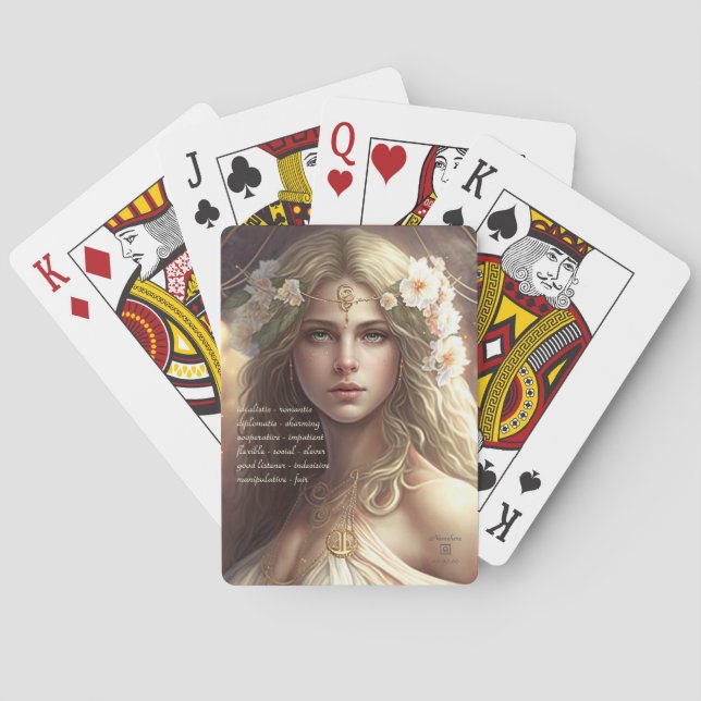 Jeu De Cartes Create Your Own Libra Sun Sign Zodiac Goddess (dos)