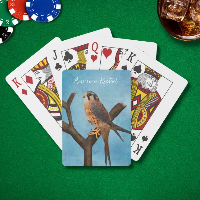 Jeu De Cartes Création aquarelle du Faucon américain (Créateur téléchargé)