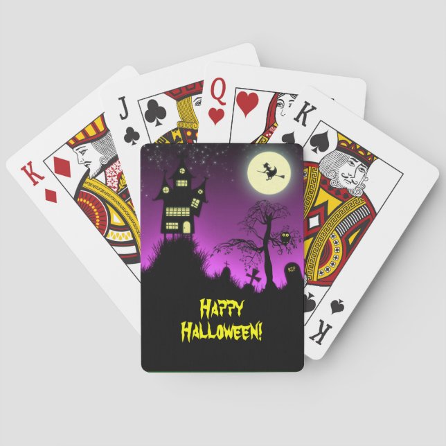 Jeu De Cartes Creepy Haunted House Halloween (dos)