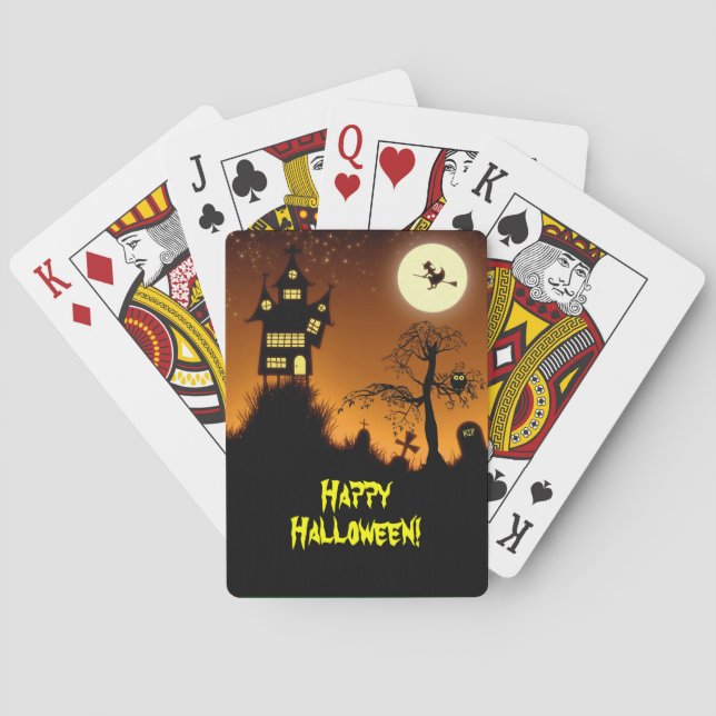 Jeu De Cartes Creepy Haunted House Halloween (dos)