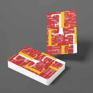 Jeu De Cartes Créer des cartes de lecture Cool avec votre nom in