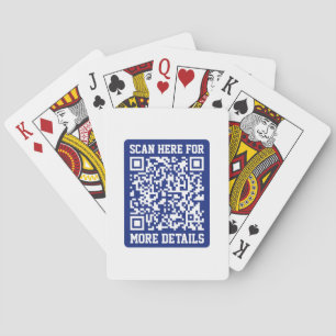 Jeu De Cartes Créer un code QR analysable Bleu marine (modifia