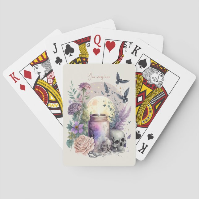 Jeu De Cartes Créez vos propres Roses gothiques (dos)