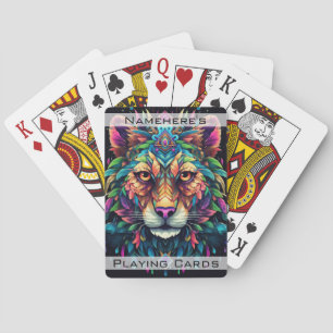Jeu De Cartes Créez votre propre animal de totem de loup tribal