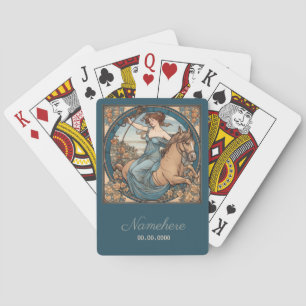 Jeu De Cartes Créez votre propre Art Nouveau Sagittarius Zodiac