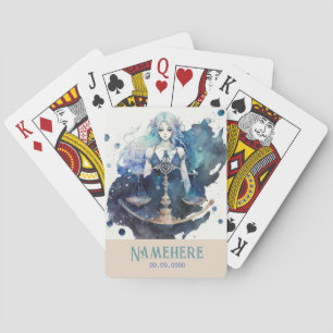 Jeu De Cartes Créez votre propre bibliothèque bleue et Turquoise