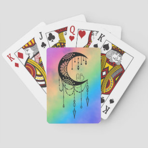 Jeu De Cartes Créez votre propre boho Mandala Moon Silhouette