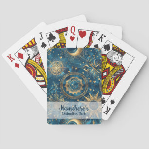 Jeu De Cartes Créez Votre Propre Céleste Bleu Et Or Mystique