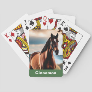Jeu De Cartes Créez votre propre cheval Nom photo Style Vert