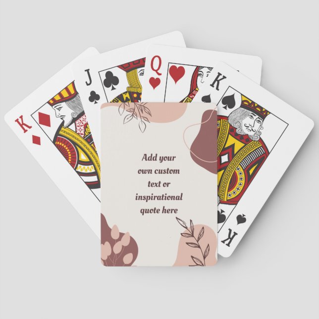 Jeu De Cartes Créez votre propre devis de motivation Abstraite B (dos)