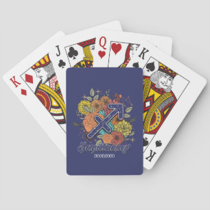 Jeu De Cartes Créez votre propre étoile Floral Sagittarius Zodia