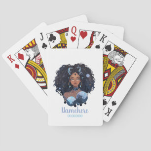Jeu De Cartes Créez Votre Propre Femme Afro-Américaine Verseau