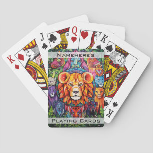 Jeu De Cartes Créez votre propre Lion Tribal Mandala Totem Anima