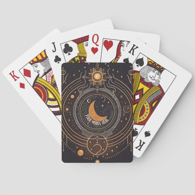 Jeu De Cartes Créez Votre Propre Lune Céleste Dorée (dos)