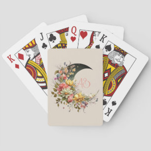Jeu De Cartes Créez votre propre lune en croissant florale de pr