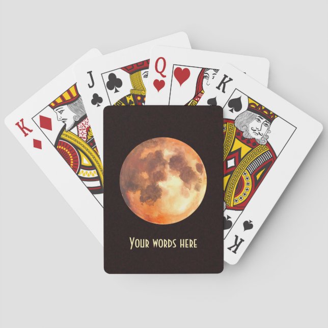 Jeu De Cartes Créez Votre Propre Lune Orange Mystique (dos)