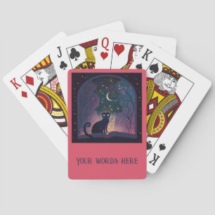 Jeu De Cartes Créez Votre Propre Mystique Chat Noir Fenêtre Magi