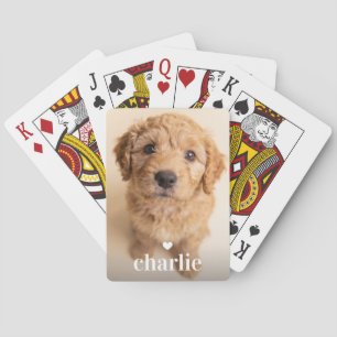 Jeu De Cartes Créez Votre Propre Nom de Chien Photo Plein Cadre